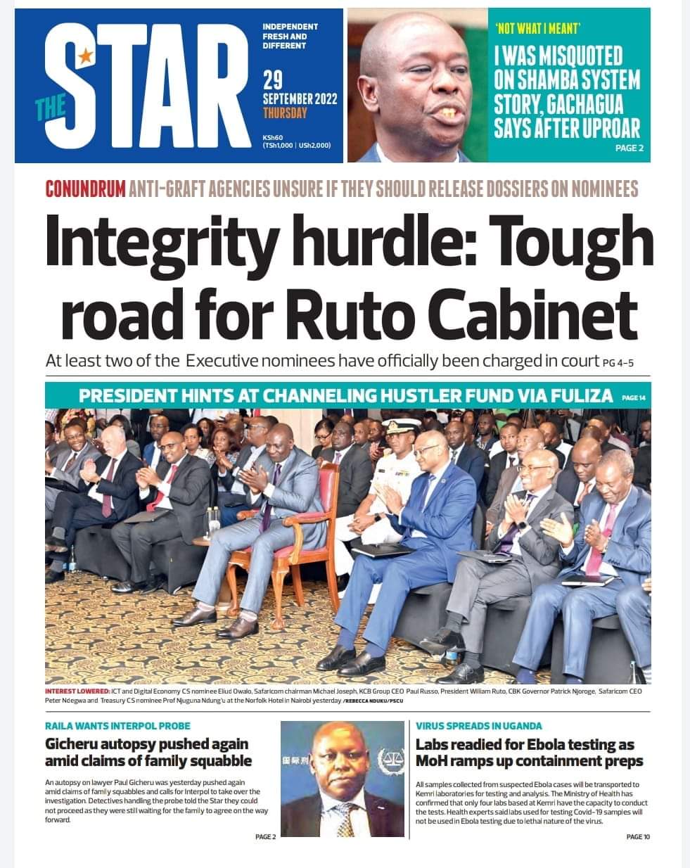 Thursday 29th September 2022 Newspaper Headlines Review